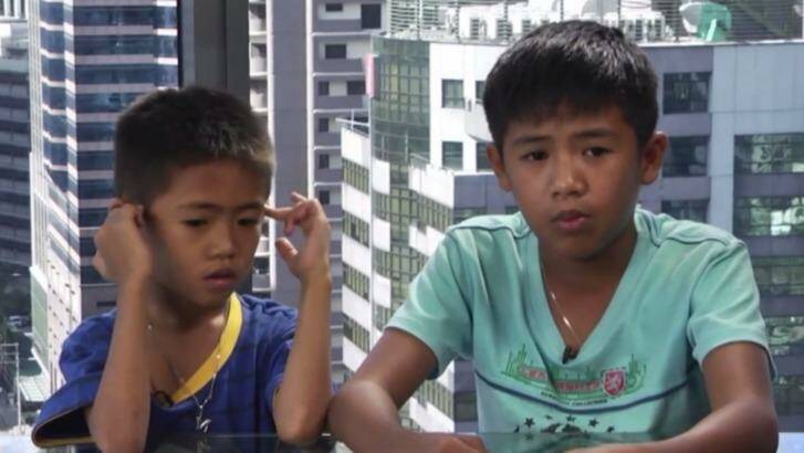 Mark Daniel and Mark Darren Veloso, the children of Mary Jane Fiesta Veloso, appeal for mercy for their mother. Photo: Supplied