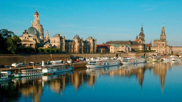 Dresden from the Elbe River, Germany.