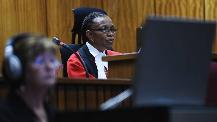 All eyes were on Judge Thokozile Masipa as she reads notes, delivering her verdict in the Oscar Pistorius murder trial.
