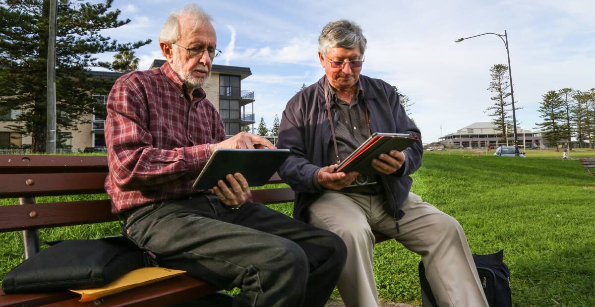 Noel Cantrill (Right) is a former resident of Kiama who has published an eBook about an overland trip from Asia to Europe that he shared with his life long friend Frank Arnold (left). Picture: GEORGIA MATTS