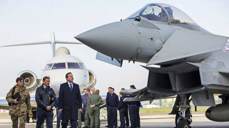 British Prime Minister David Cameron during a visit to Royal Air Force station RAF Northolt last week. Photo: WPA Pool