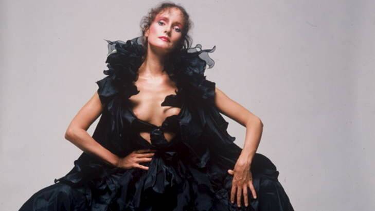 Value in vintage: Linda Jackson's dress Black Magic from her Bush Couture Collection, circa 1976.
