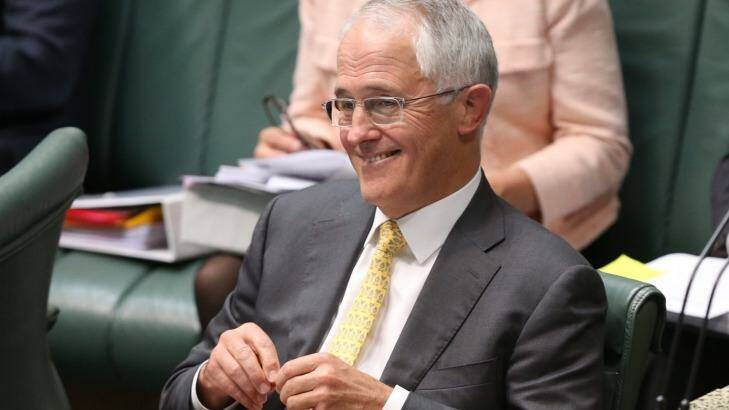 Prime Minister Malcolm Turnbull during question time on Wednesday.  Photo: Andrew Meares