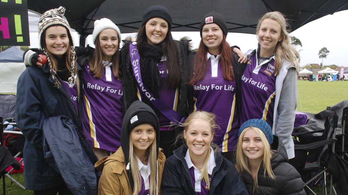 Team Ash - Lucy Marsden, Anna Summer-Hayes, Ashleigh Collins, Olivia Russell, Madison White, (front) Claudia Young, Hannah Lucas and Lauren Loftberg. Picture: KERRIELYN CLARKrelay3.JPG