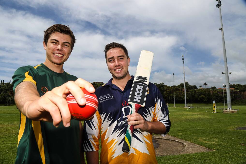 Lachlan Hall and Matt Panecasio are among a group of South Coast players selected to bowl to the West Indies team prior to one of their World Cup games. Picture: GEORGIA MATTS
