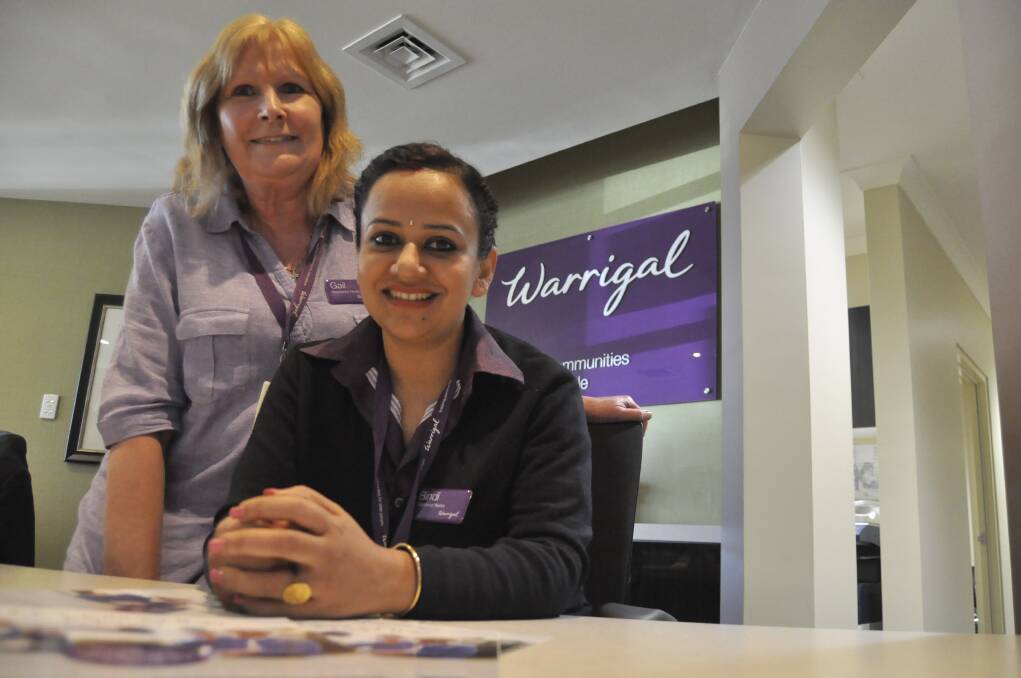 Gail Turner and Bindi Sitoula, nurses at Warrigal Aged Care in Albion Park Rail. Picture: ELIZA WINKLER