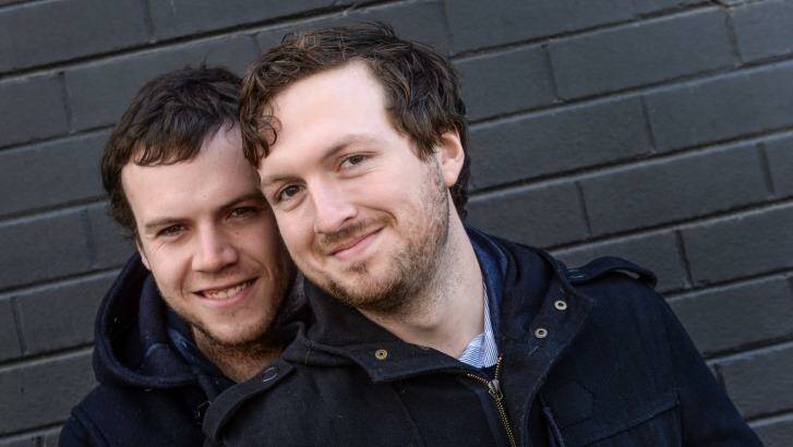 Kevin Newman and Jonathan Brown hope to get married later this year. Photo: Justin McManus