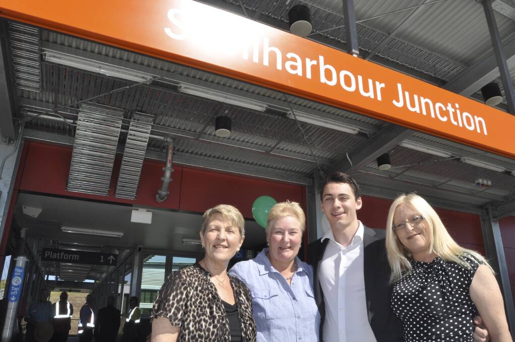 Possible Liberal Party candidate Mark Jones with (from left) Shellharbour City Councillor Helen Stewart, Gilmore MP Ann Sudmalis and councillor Kellie Marsh at the recent opening of Shellharbour Junction station. Picture Eliza Winkler