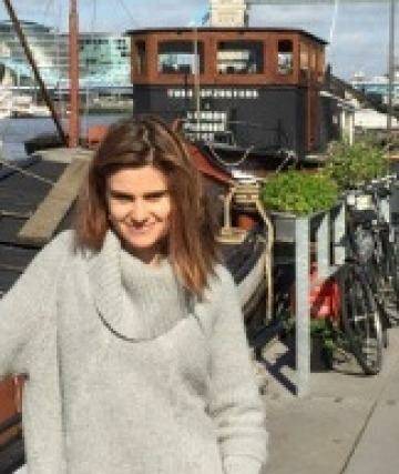 Slain British MP Jo Cox in an image posted by her husband Brendan. Photo: Twitter