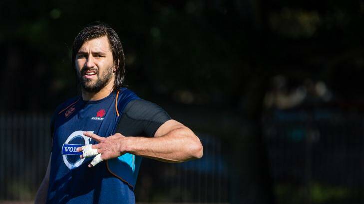 Important import: South African forward Jacques Potgieter has made a second home at the Waratahs. Photo: Mark Nolan