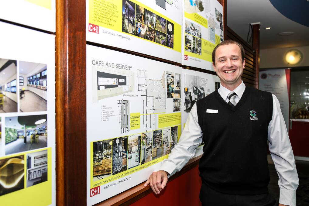 Kiama Golf Club general manager David Rootham shows off the plans for the first stage of the club's renovations. Picture: GEORGIA MATTS