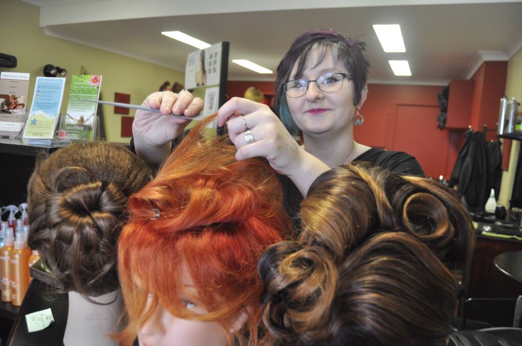 Gerringong hairdresser Jasmine Gardner will compete in a national competition this week. Picture: ELIZA WINKLER