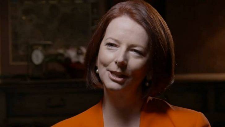 Julia Gillard says she went out of her way to prop up Kevin Rudd when he was prime minister. Photo: Channel Nine