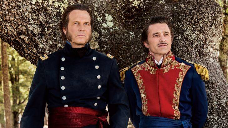Bill Paxton (left) and Olivier Martinez in Texas Rising.