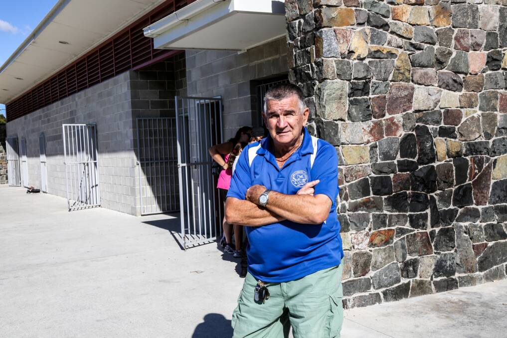Lake Illawarra Little Athletics president Howard McGarry is disappointed vandals have continued to target the club's canteen facilities. Picture: GEORGIA MATTS