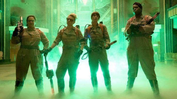 The all-female Ghostbusters include Melissa McCarthy, Kate McKinnon, Kristen Wiig and Leslie Jones. The film opens on July 15. Photo: Hopper Stone