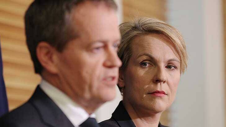 Hardening line on asylum seeker policy: Labor leader Bill Shorten and deputy Tanya Plibersek. Photo: Alex Ellinghausen