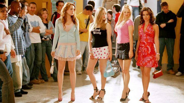 Teen comedy Mean Girls, written by Tina Fey, was one of the few films written by women on the list. Photo: Supplied