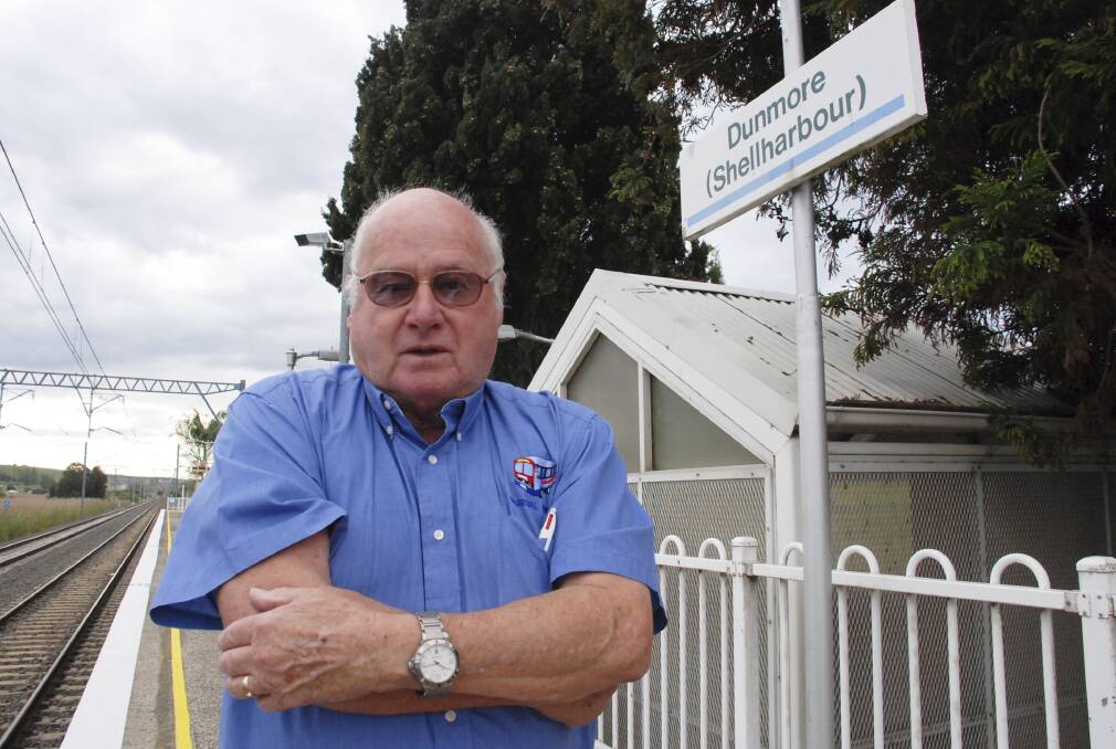 Shellharbour resident Richard Cannan is concerned about the cost of changing the name of Dunmore Train Station. Picture: ELIZA WINKLER