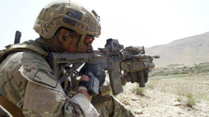 An Australian soldier pictured in the Uruzgan province in 2012. Photo: Special Operations Task Group