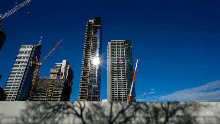 There are concerns of an oversupply of apartments especially in Melbourne, pictured, and Brisbane, says S&P. Photo: Penny Stephens