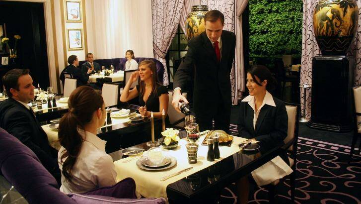 Patrons dine at Joel Robuchon located inside the MGM Grand Resort and Hotel in Las Vegas. Photo: Gety Images