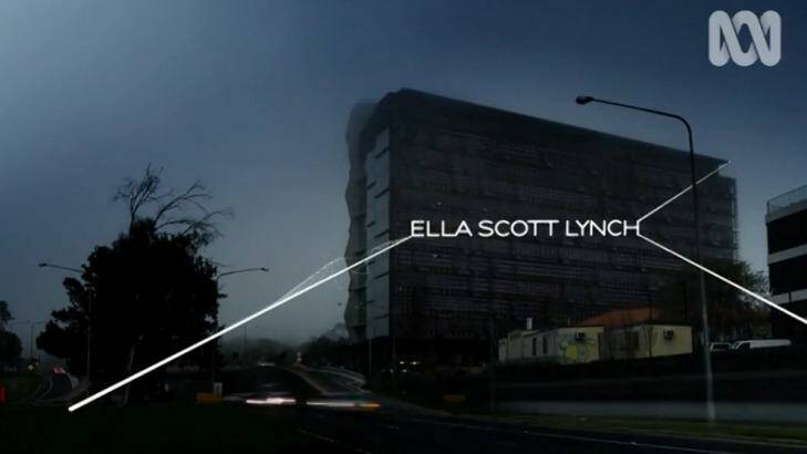 A mist-shrouded Nishi building looms large over Parkes Way in the opening credits. Photo: ABC