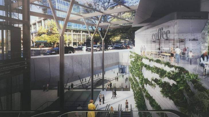 An artist's impression of the Melbourne Metro rail project's Parkville station. Photo: Supplied