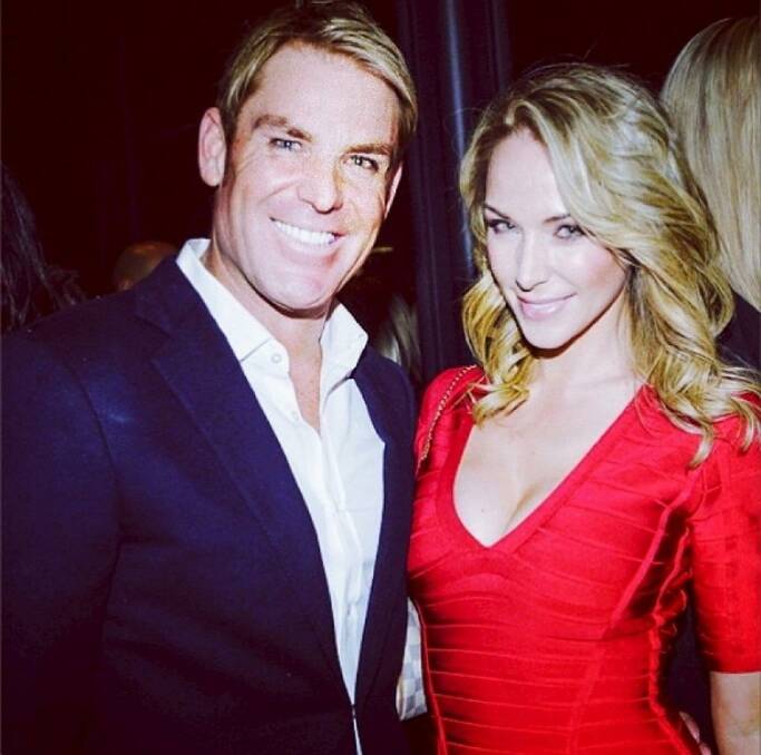 Happier times: Shane Warne and Emily Scott. Photo: Supplied