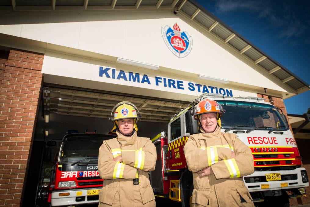 Kiama's deputy captain Terry Dryburgh and captain Peter Mitchell. The station will be open to the public on Saturday. Picture: ALBEY BOND