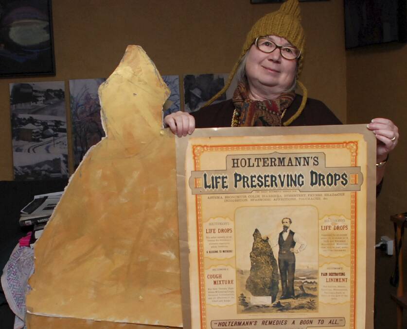Paula Gowans with her version of the Holtermann Nugget. Picture: DAVID HALL