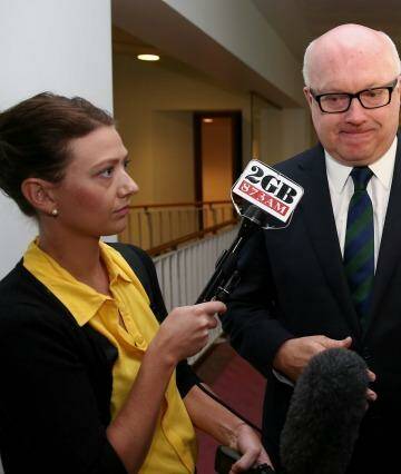 Attorney-General Senator George Brandis says journalists are not the target of the government metadata retention plans. Photo: Alex Ellinghausen