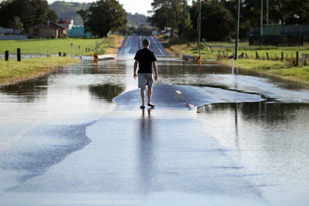 The Illawarra Highway flooded again during last week's rains. Picture: SYLVIA LIBER