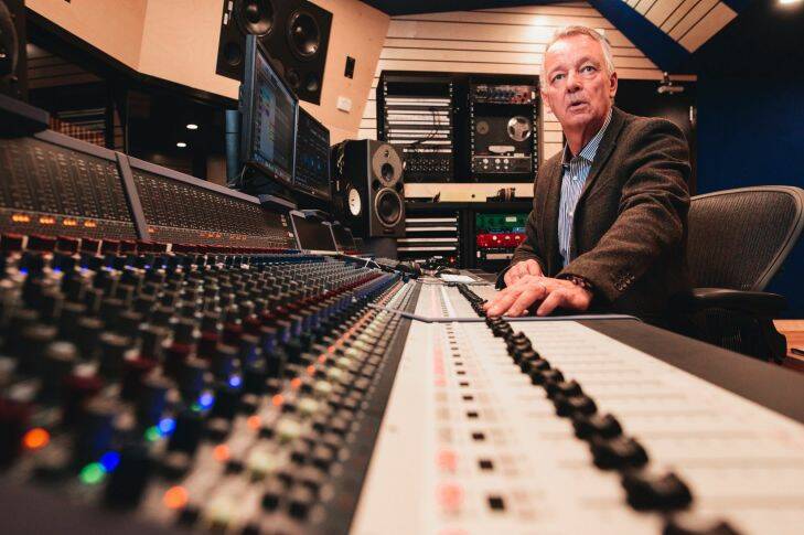 Australian record producer and audio engineer Mark Opitz at the opening of the ANU's new state-of-the-art recording studio at the School of Music