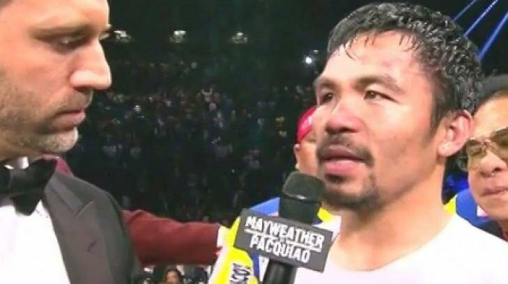 Controversial interview: Max Kellerman interviews Manny Pacquiao. Photo: Supplied