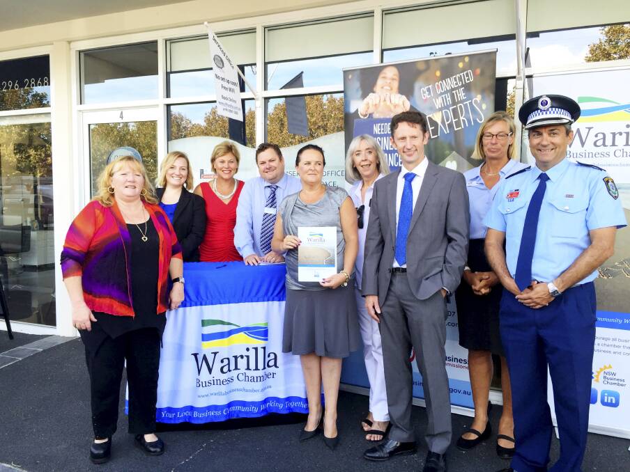 Mayor Marianne Saliba, Jody Pyke, Monique Field, Craig Mowbray, Shellharbour MP Anna Watson, Margot Griffiths, Throsby MP Steven Jones, Annelies Voorthuis and Lake Illawarra Local Area Command acting commander Andrew Koutsoufis were involved in the business advisory event Energise Warilla.