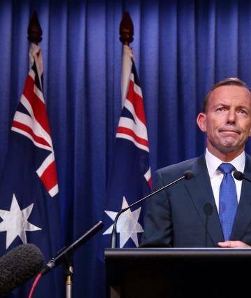 Prime Minister Tony Abbott delivers his speech on national security on Monday. Photo: Andrew Meares