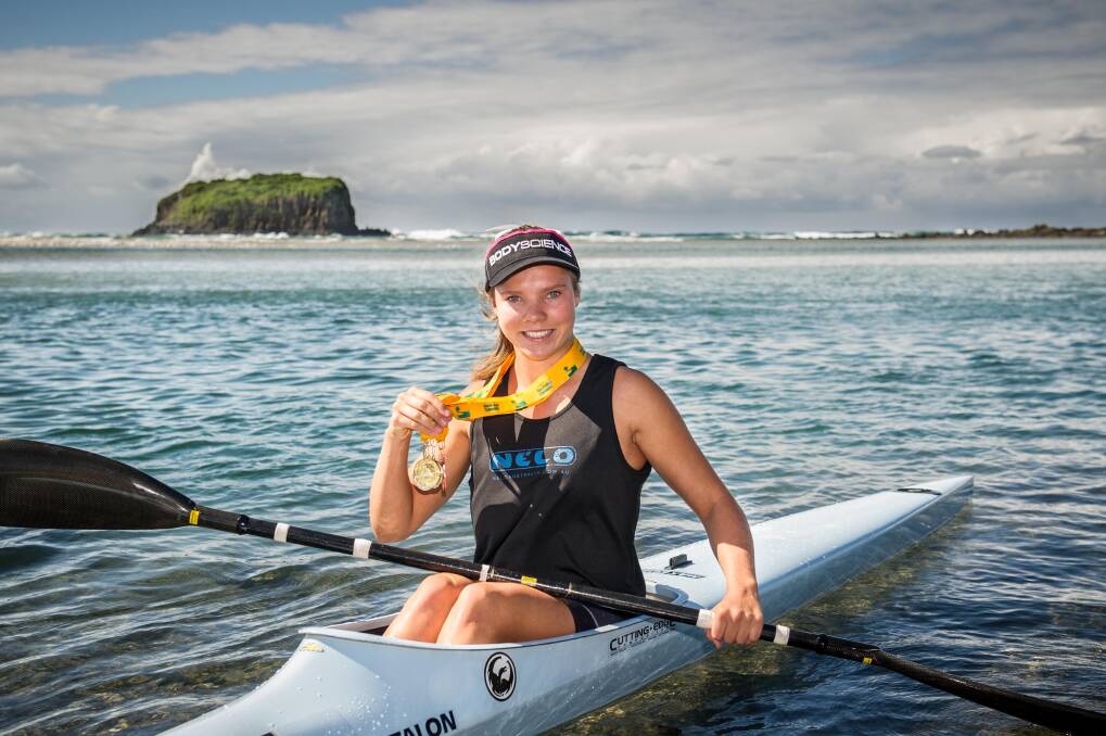 Shellharbour's Jayde Bagnall displays the medals she won at the recent national titles. Picture: ALBEY BOND