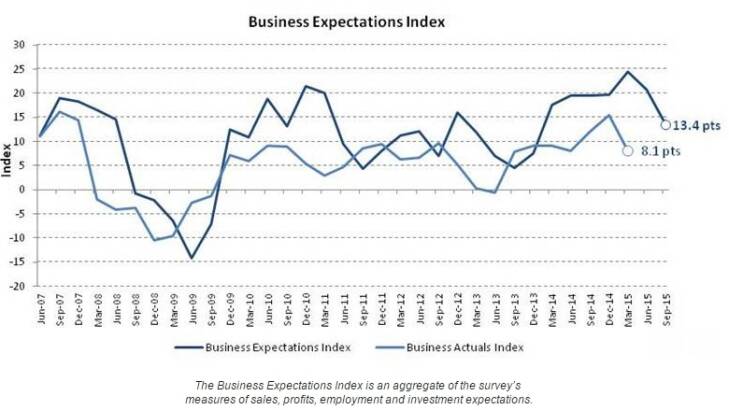 Business expectations and investment since June 2007. Photo: Dun & Bradstreet