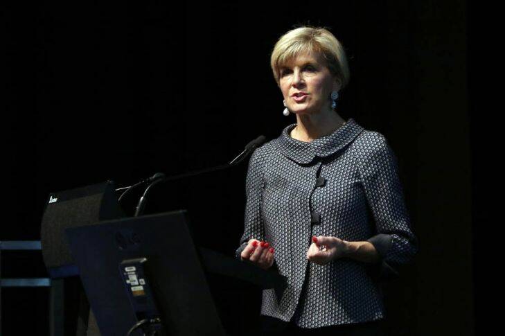 Foreign minister Julie Bishop speaking at the opening of the Kimberley Process in Perth on Monday May 1, 2017.??  Photo: Supplied