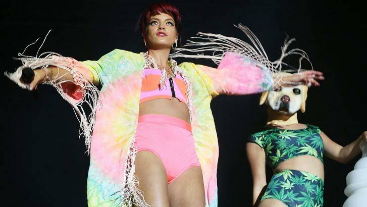  Lily Allen on stage at Splendour In the Grass.  Photo: Getty Images/Mark Metcalfe