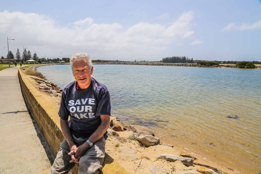 Save Lake Illawarra Action Group member Col Wilton says the condition of the lake and its overall health was a result of what happened on the land around it. Picture: GEORGIA MATTS