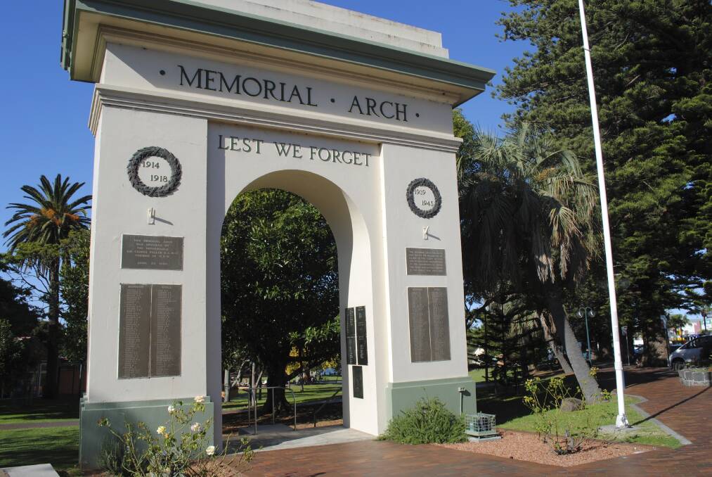 Kiama's leaning Memorial Arch is in line for improvements.