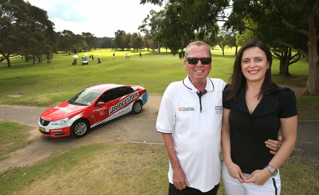 Greg Thurling and Nina Field want a big turnout to the Leukaemia Foundation's eighth annual Charity Golf Day on October 24. Picture: KIRK GILMOUR