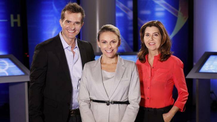 Neuroscientist Dr Trisha Stratford (right) with "the experts" on Married At First Sight. Photo: Nine