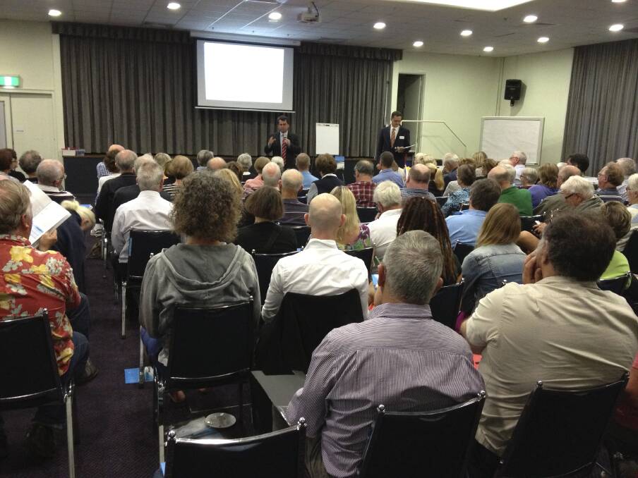 A large crowd gathered to attend last Wednesday night's forum at the Kiama Leagues Club. Picture: BRENDAN CRABB