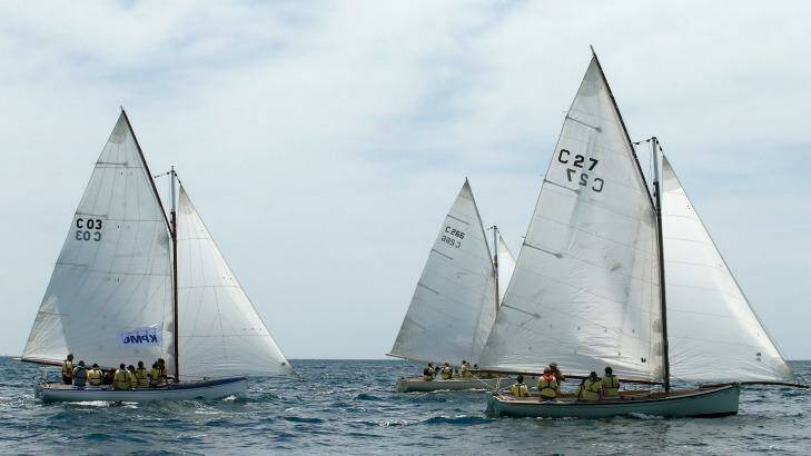Couta boats racing at the KPMG Couta Boat Classic in 2015. Photo: Darrian Traynor