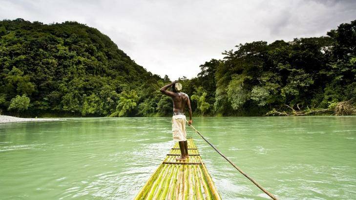 Rafting is a traditional part of Jamaican life and you can travel by raft on the Rio Grande, Jamaica.  Photo: Bryant Loung