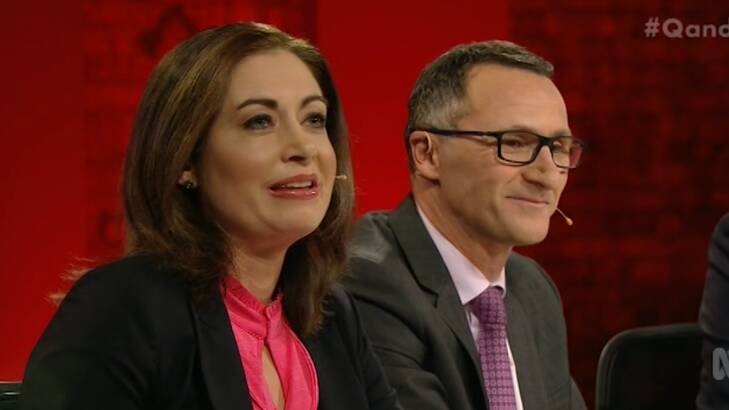 'You do not have the capacity to become the prime minister' ... Labor's Terri Butler (left) did not hold back in her attack on Greens leader Richard Di Natale. Photo: ABC