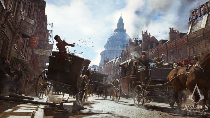 'A vehicle that has a brain': combat from horse-drawn carriage is much easier than combat from a car. Photo: Ubisoft